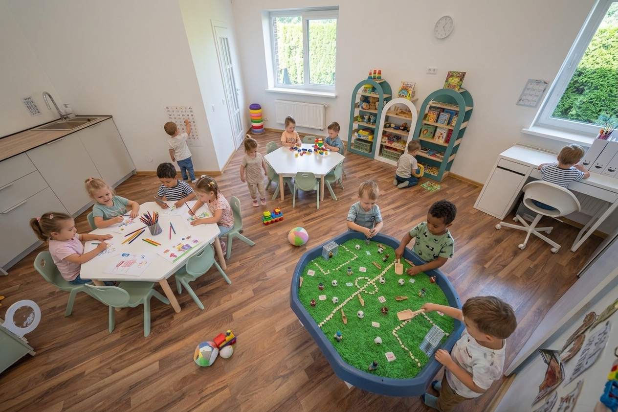 Vaikai užsiima veiklomis